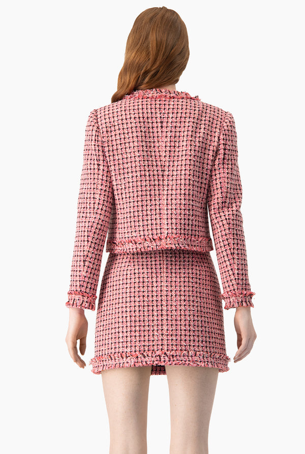 Saco tejido y cuello redondo