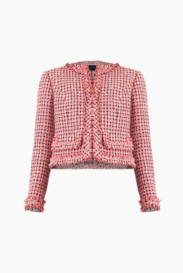 Saco tejido y cuello redondo