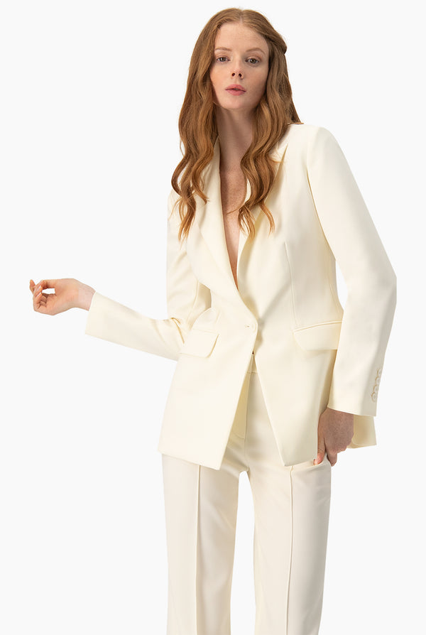 Blazer liso de un boton