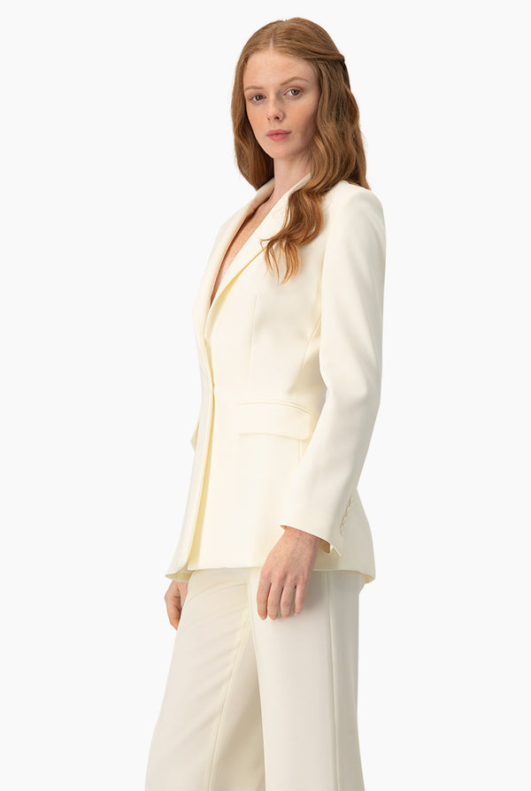 Blazer liso de un boton