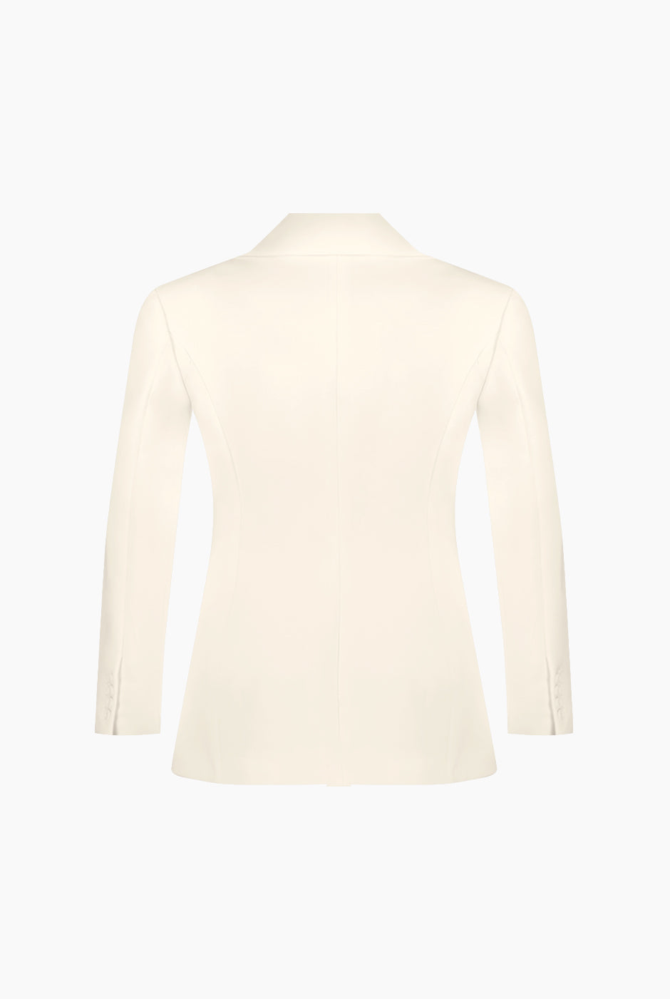 Blazer liso de un botón en color natural con solapa y bolsillos