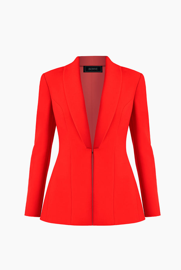 Saco liso de solapa smoking