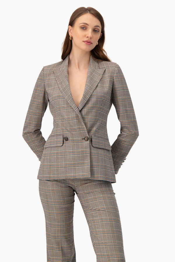 Saco cruzado doble boton