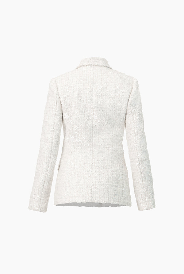 Saco cruzado tejido con 3 botones