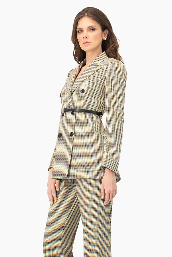 Saco cruzado doble botonadura