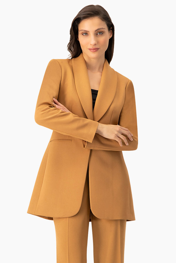 Blazer liso de un boton frontal