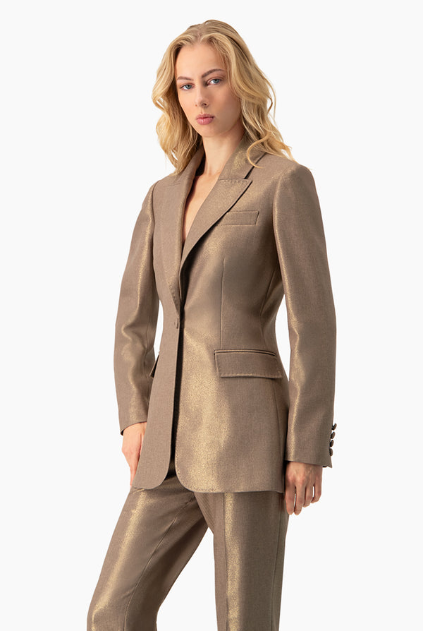 Blazer liso con bolsillos