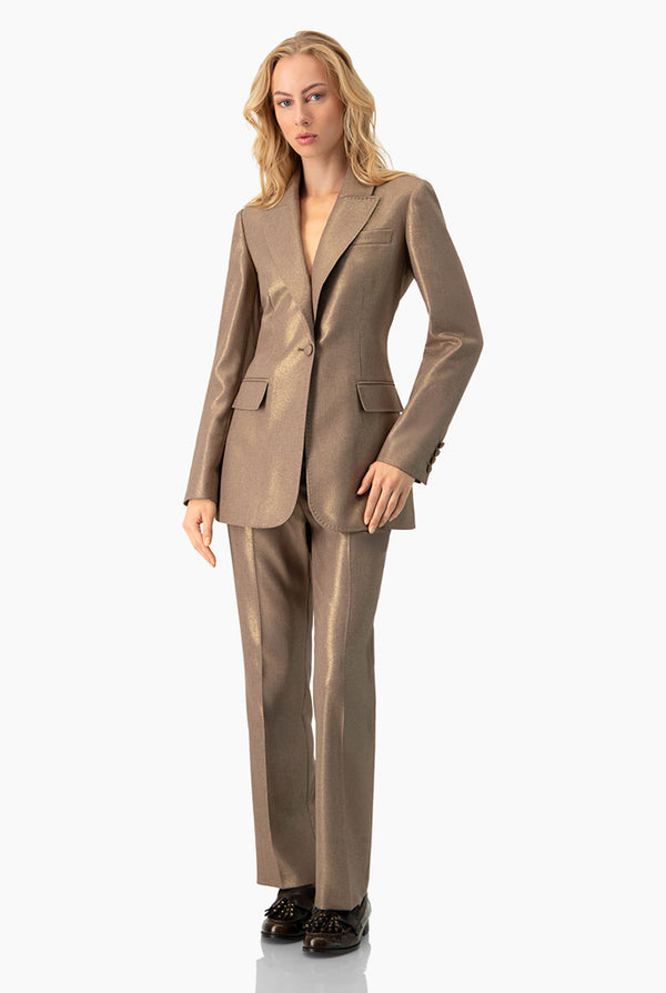 Blazer liso con bolsillos