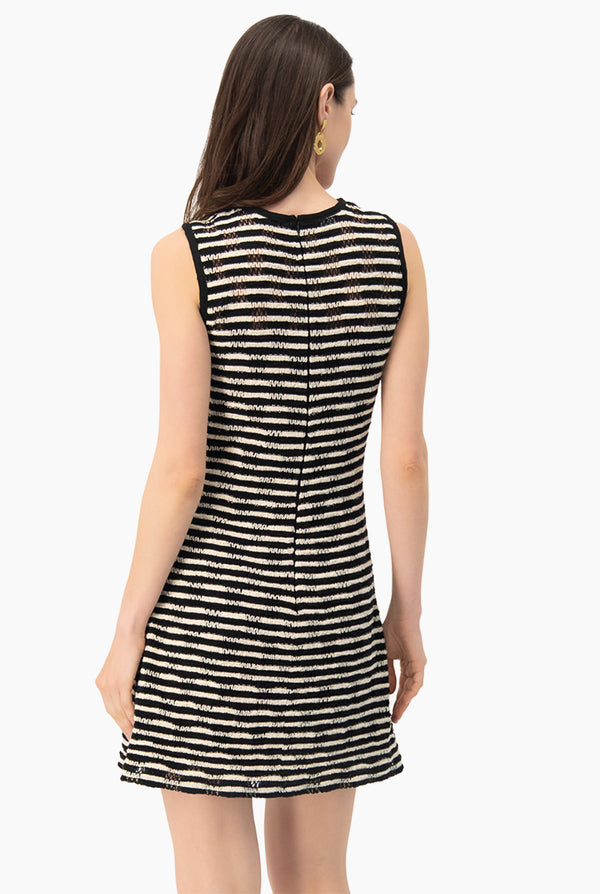 Vestido tejido de cuello redondo