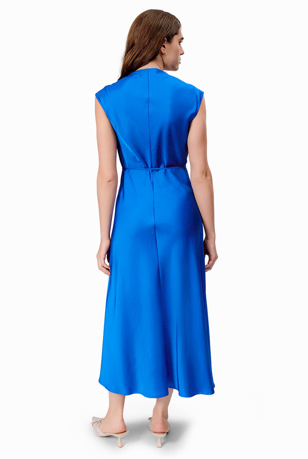 Vestido largo manga caida