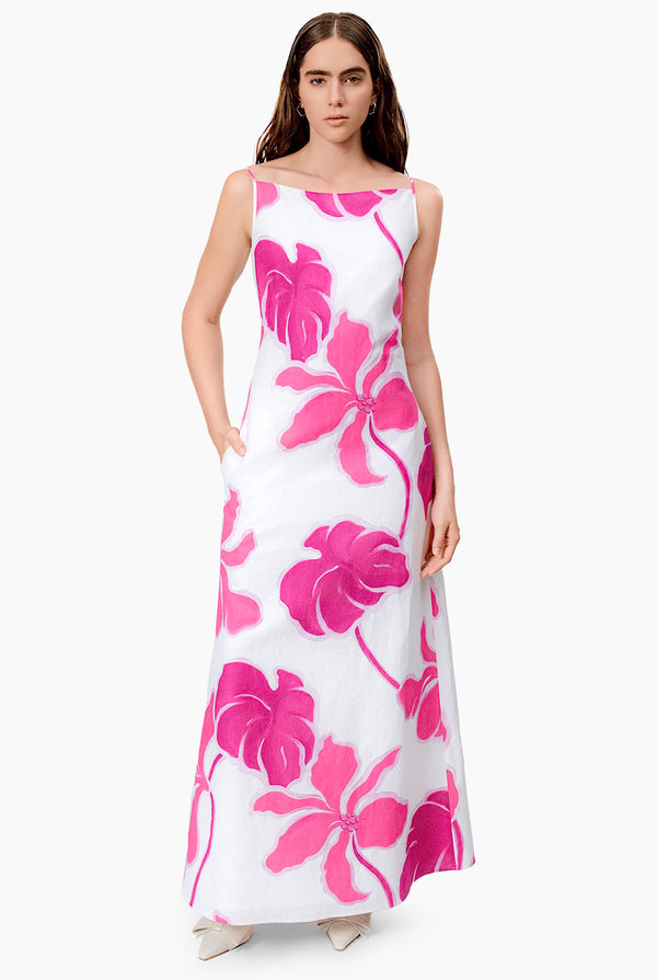 Vestido estampado sin mangas