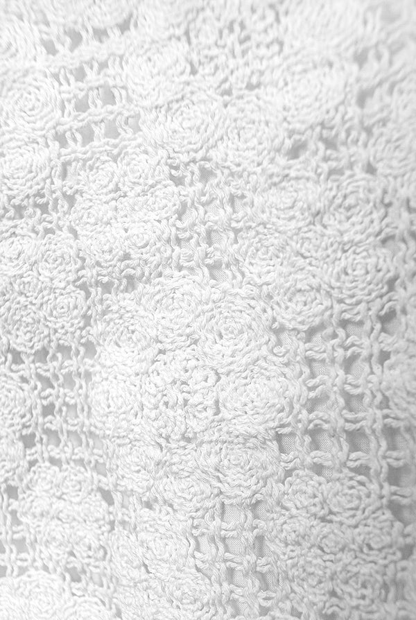 Vestido corto tejido blanco