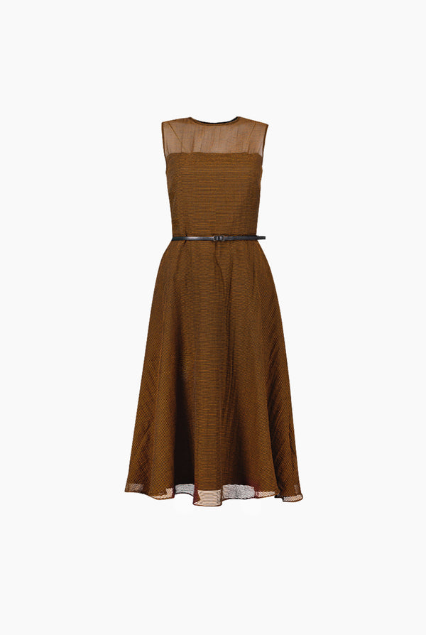 Vestido largo sin mangas linea A