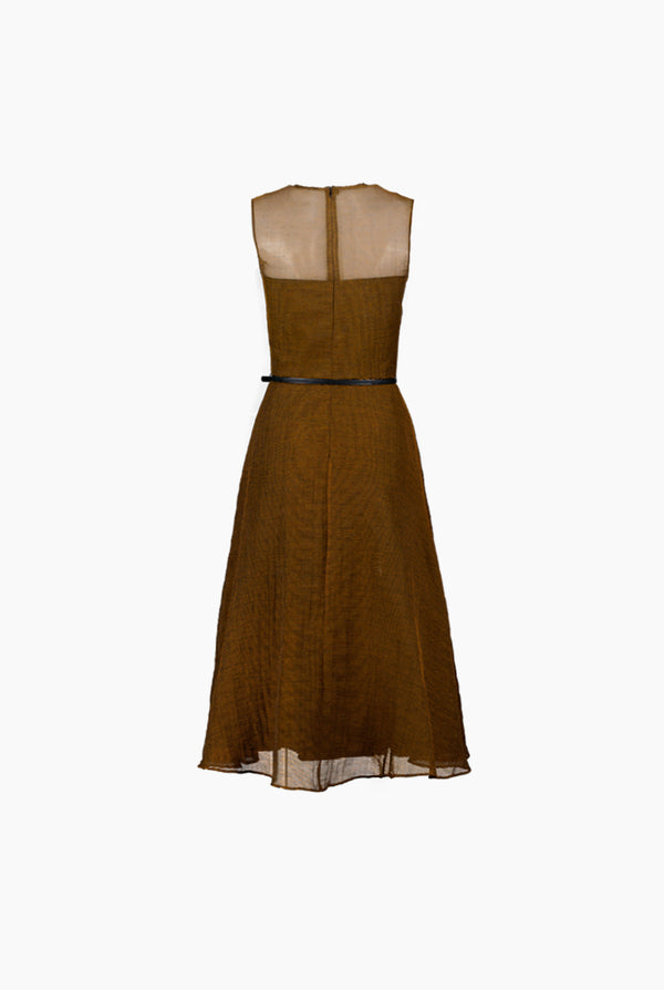 Vestido largo sin mangas linea A