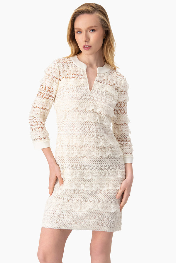 Vestido tejido corto con escote V