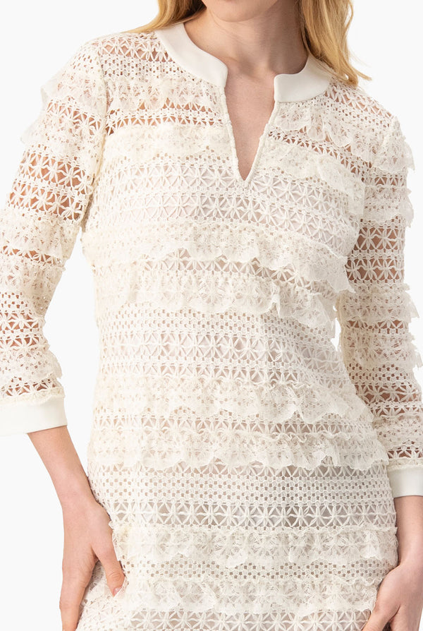 Vestido tejido corto con escote V