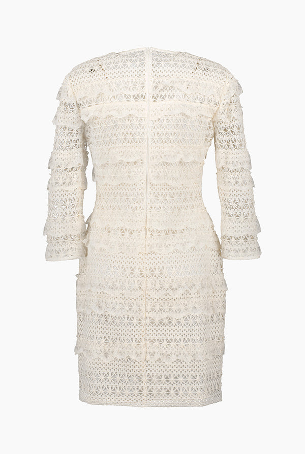 Vestido tejido corto con escote V