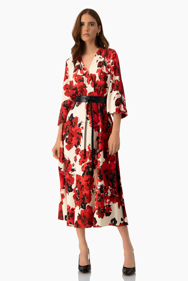 Vestido largo de estampado floral