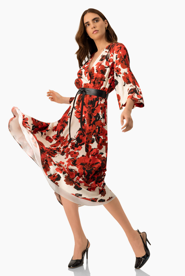 Vestido largo de estampado floral