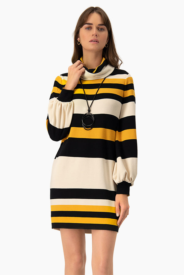 Vestido recto de manga larga