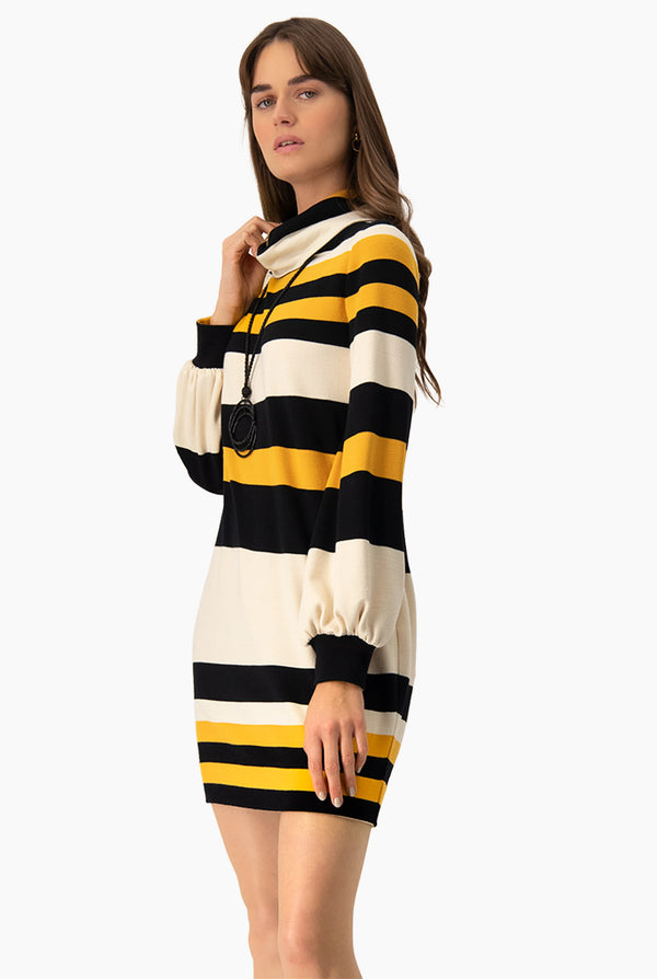 Vestido recto de manga larga