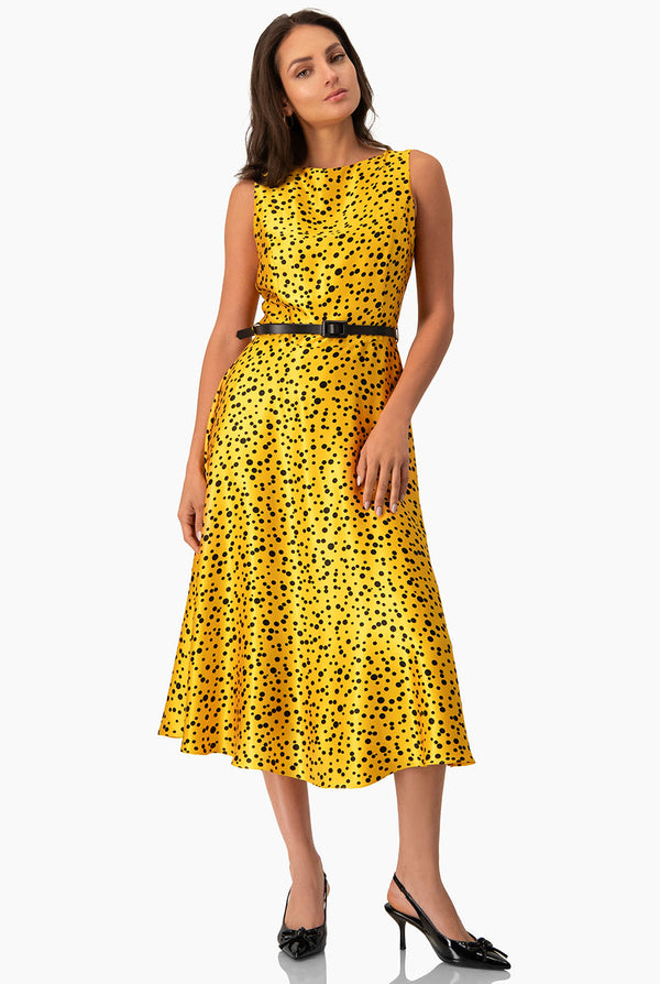 Vestido midi de lunares