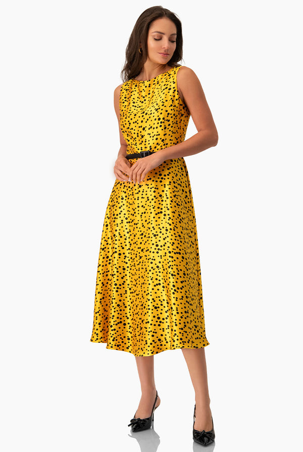 Vestido midi de lunares