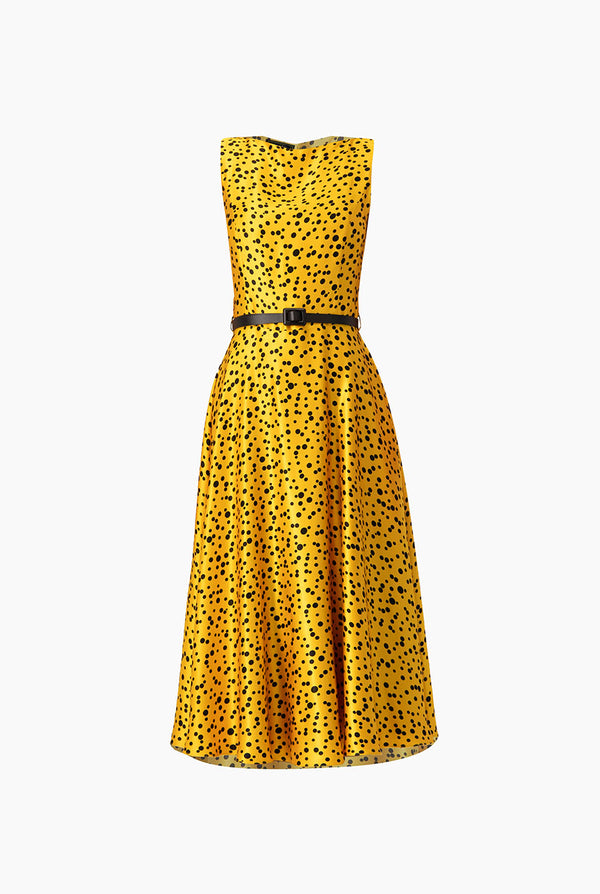 Vestido midi de lunares