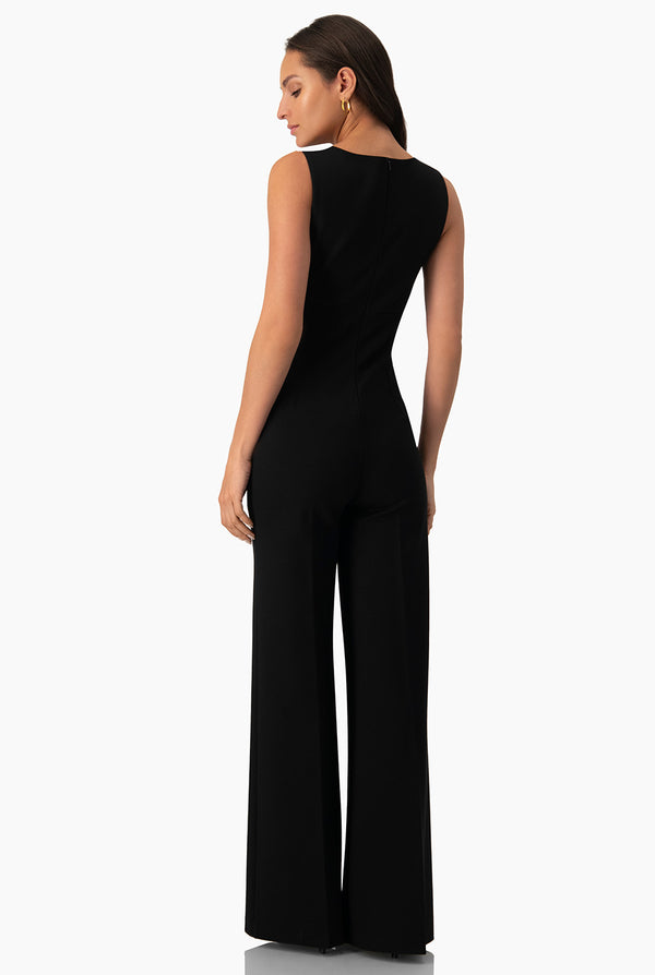 Jumpsuit negro escote redondo