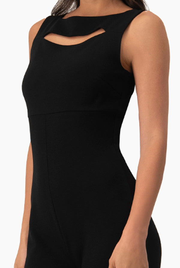 Jumpsuit negro escote redondo