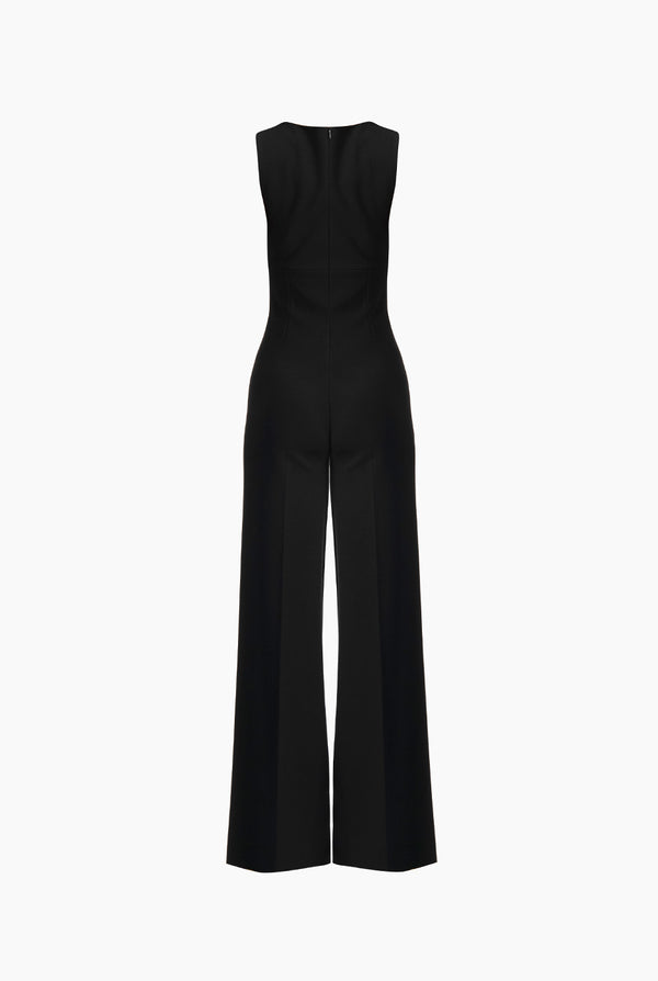 Jumpsuit negro escote redondo