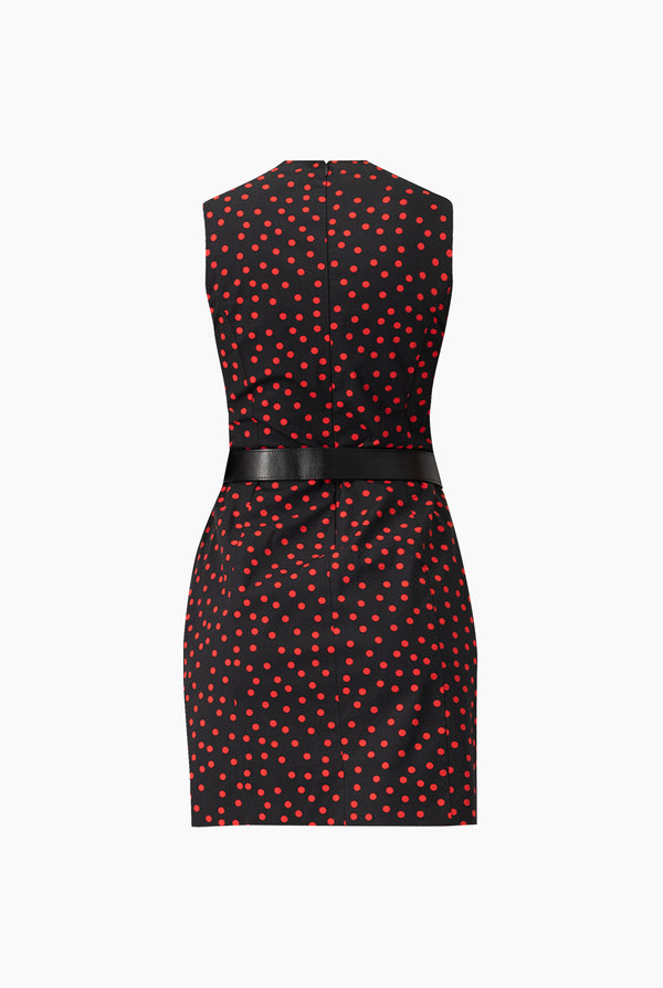 Vestido corto recto sin mangas