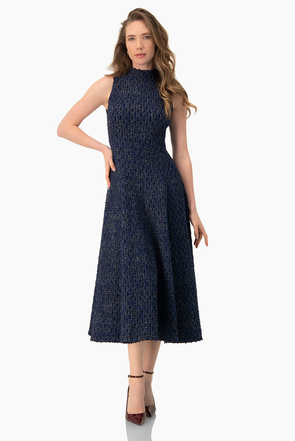 Vestido maxi sin mangas marino