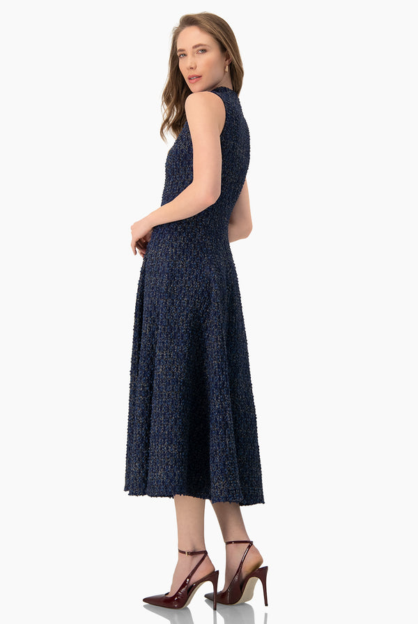 Vestido maxi sin mangas marino