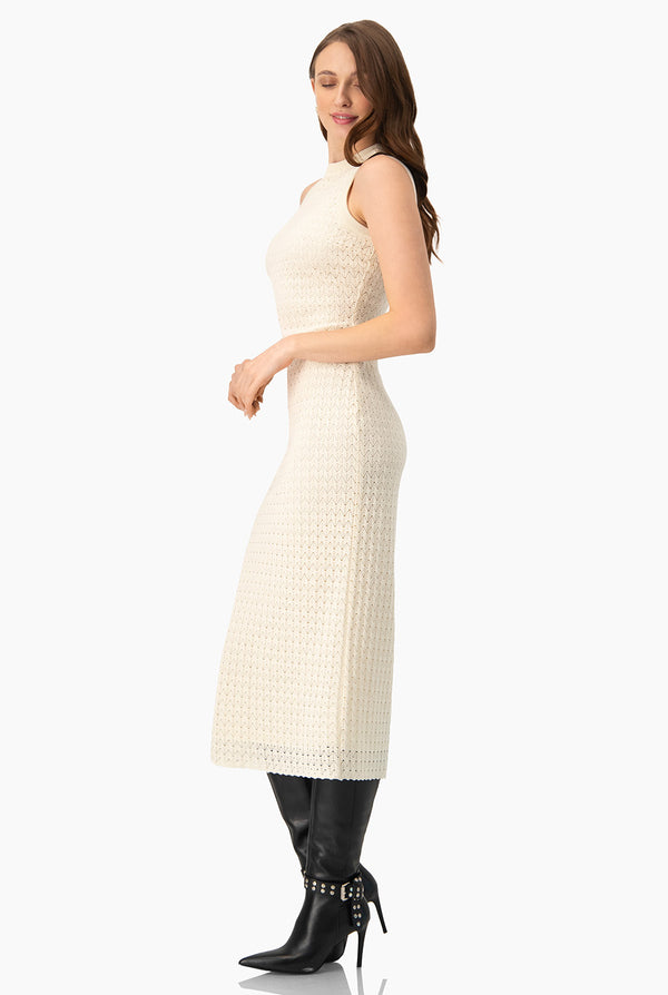 Vestido maxi tejido sin mangas