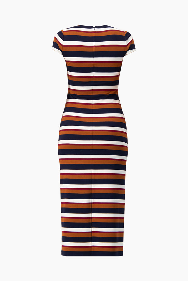 Vestido largo manga corta tipo cap