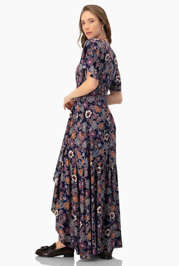 Maxi vestido cruzado de escote en V