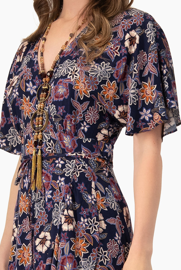 Maxi vestido cruzado de escote en V