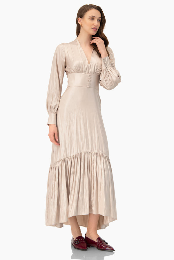 Vestido maxi de escote V