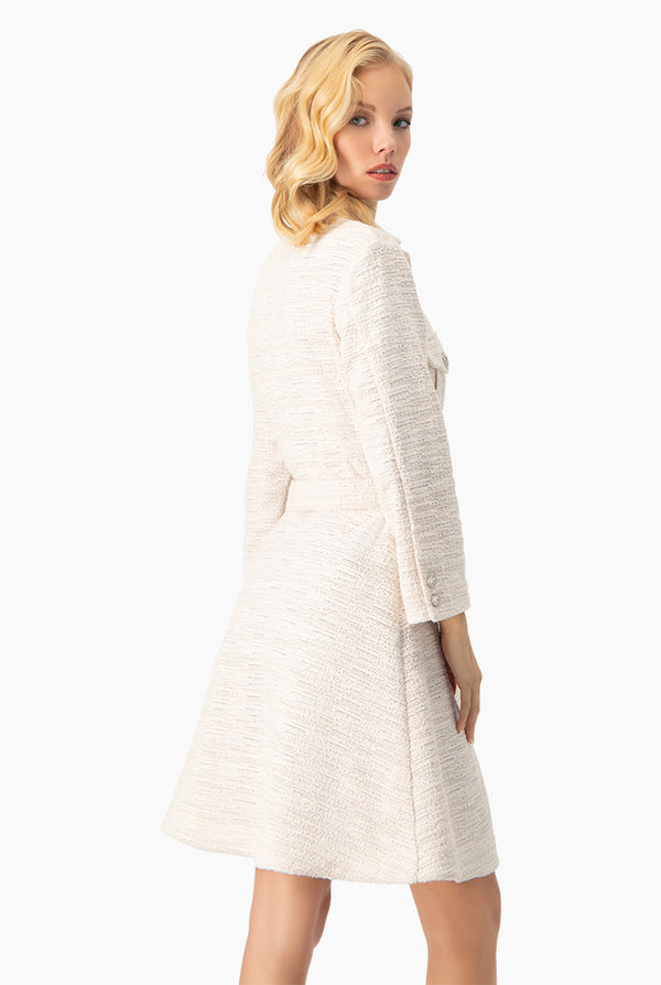 Vestido tejido con cinturon