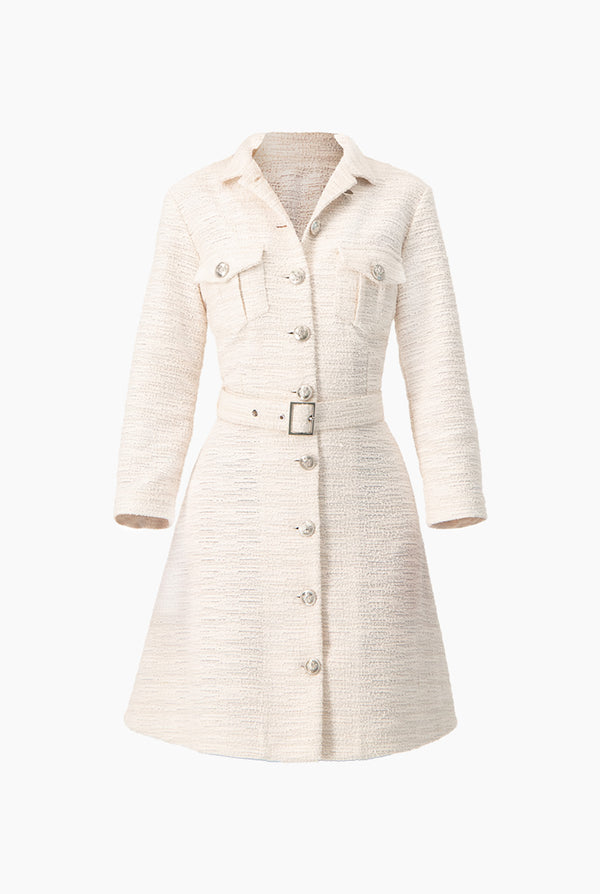 Vestido tejido con cinturon