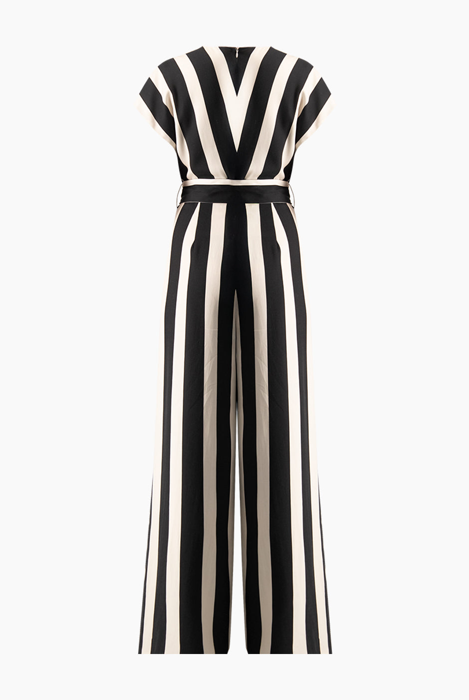 Jumpsuit negro de hombro caído con cinta ajustable