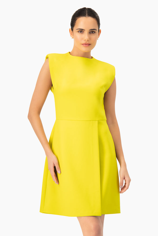 Vestido corto verde linea A