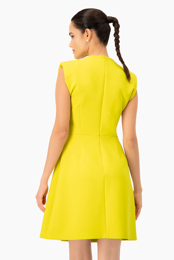 Vestido corto verde linea A