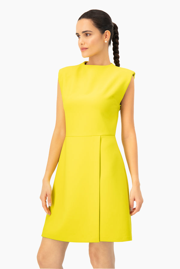 Vestido corto verde linea A