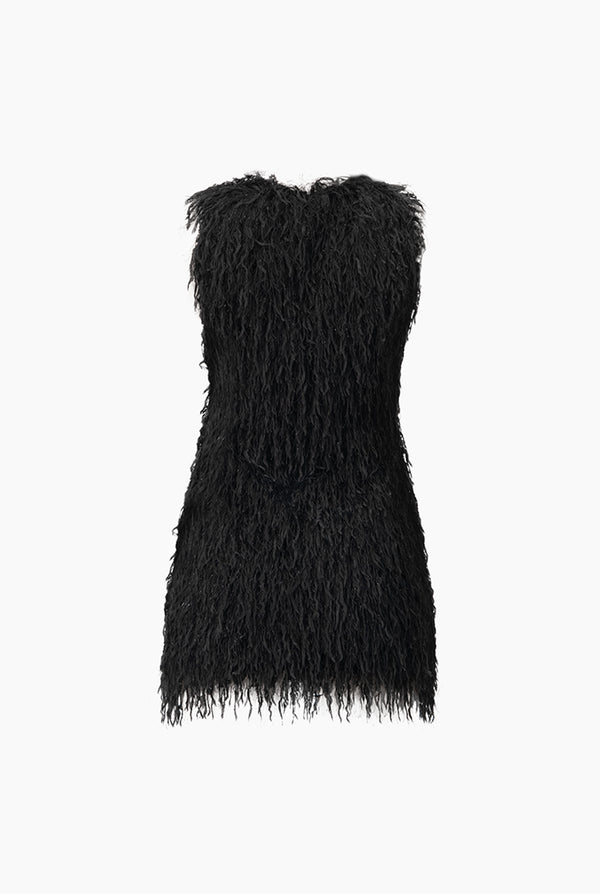 Vestido corto en tono negro