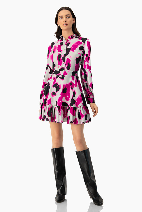 Vestido estampado corto