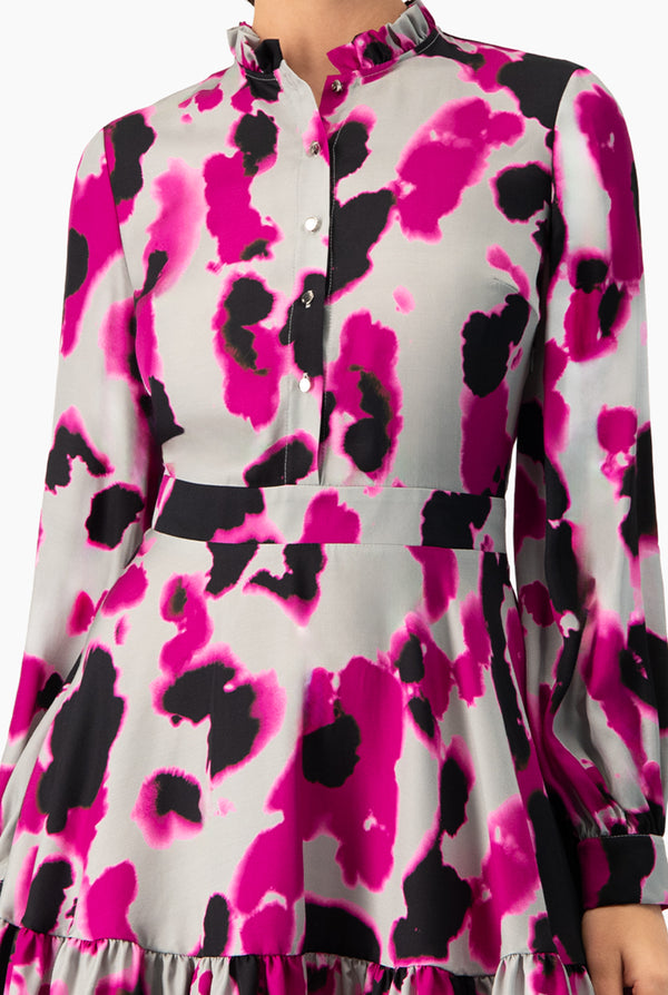 Vestido estampado corto