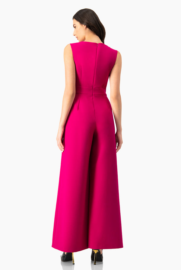 Jumpsuit amplio de cuello redondo