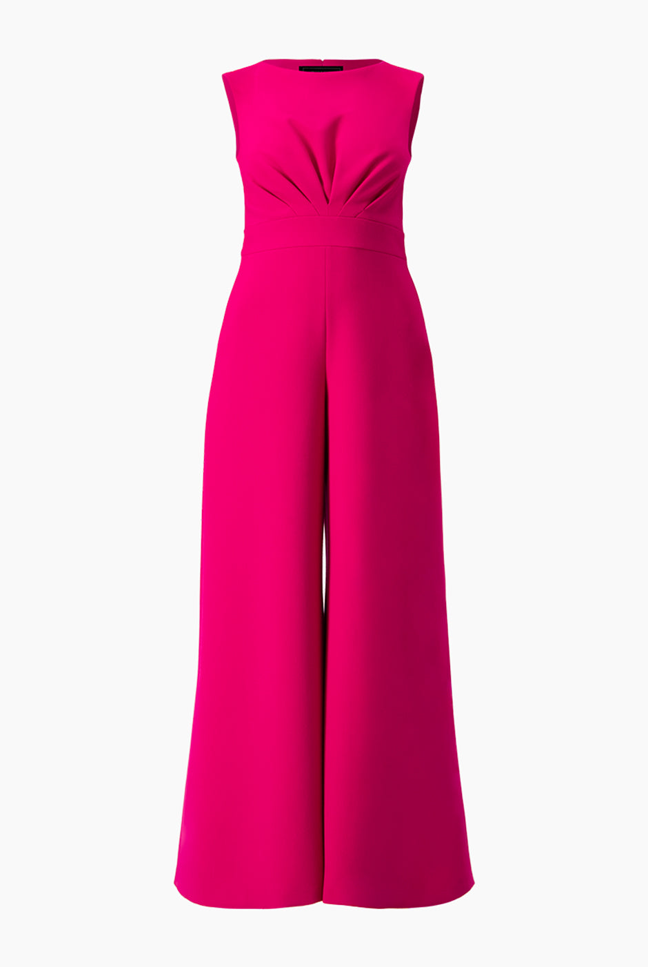 Jumpsuit amplio fucsia sin mangas y cuello redondo